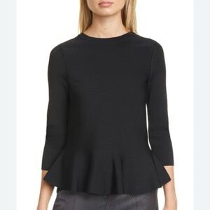 Boss By Hugo Boss Black Peplum Top Size Medium